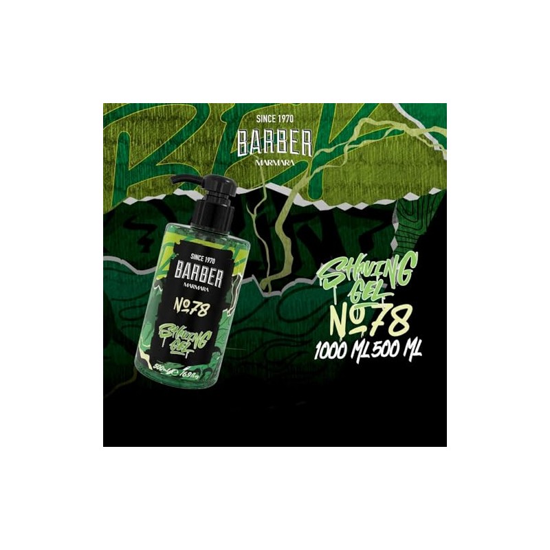 Barber Marmara No.78 Transparent Non-Foaming Shave Gel for Men 500ml