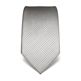 Vincenzo Boretti Men's Tie Pure Silk Polka Dot Elegant Men's Design Shirt with Suit for Business Wedding 8 cm Narrow / Wide, silver