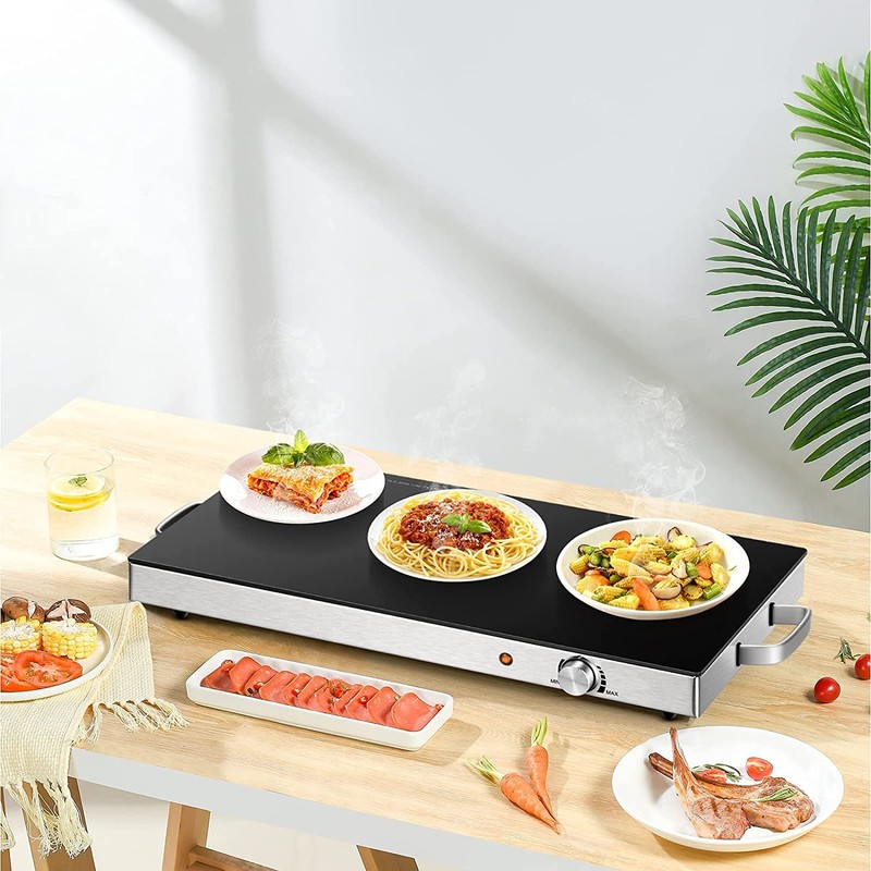 Fantask Electric Warming Tray, Long Electric Hot Plate w/Adjustable Temperature