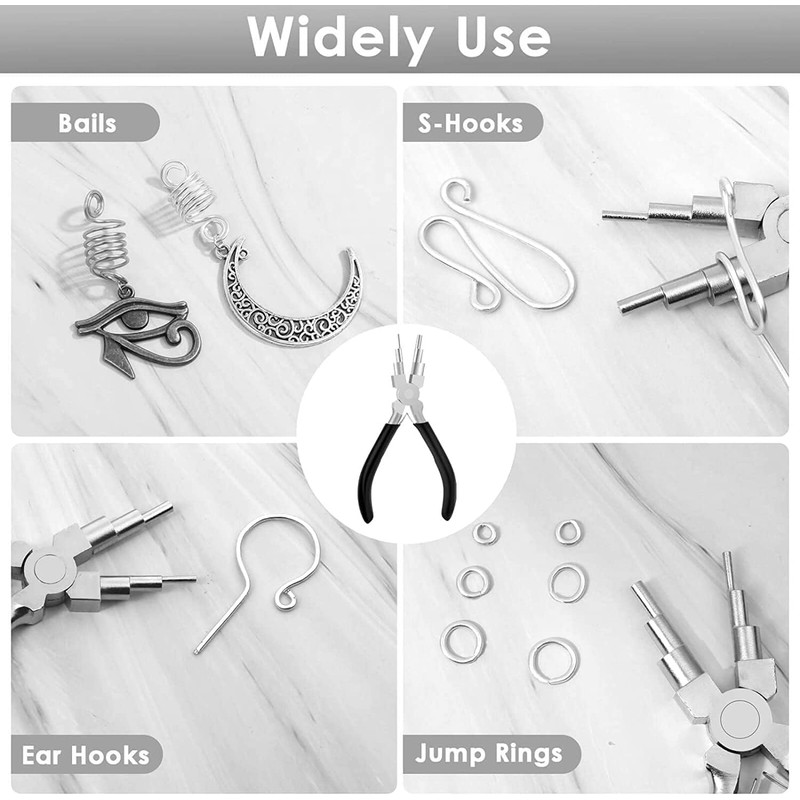 Exeton Jewelry Pliers Tool, Bail Making Pliers 6 in 1