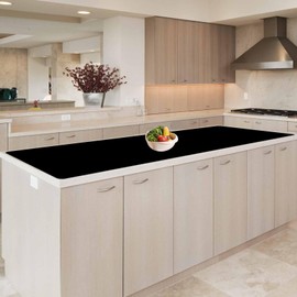 78.7" x 15.7" Large Silicone Mats for Kitchen Counter, Large Heat Resistant Countertop Protector Mat, Non-Slip Waterproof Craft Mat, Black