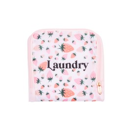 MIAMICA Foldable Travel Laundry Bag, 21” x 22”, Pink Berry – Lightweight, Durable Design with Drawstring Closure
