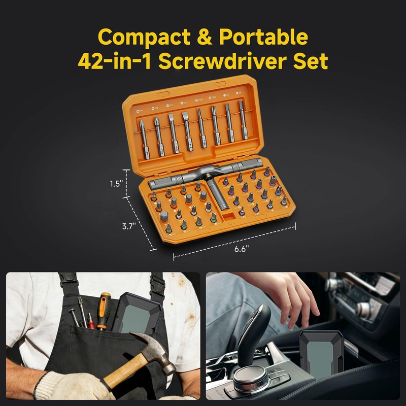 42 in 1 Magnetic Screwdriver Set, Ratchet Screwdriver Magnetic, 42