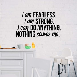 Inspirational Decor Wall Decals Quotes - Motivational Positive Overcome Fears and Anxiety Affirmations Vinyl Stickers - Wall Art Encouragement Creativity Success Phrases Words Sayings AF103