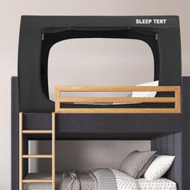 BORNA Bed Tent Bed Canopy Bunk Twin Size for Adult and Kids,Portable Sleeping Tents Dream Tents Indoor for Kids and Adult, Breathable Privacy Space on Bed with Three Doors (Mattress Not Included)