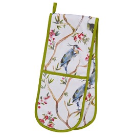 Ulster Weavers Double Oven Glove - Oriental Birds (Outer Cotton 100% Polyester Wadding CE Marked) Double Glove, Multi-Colour, One Size