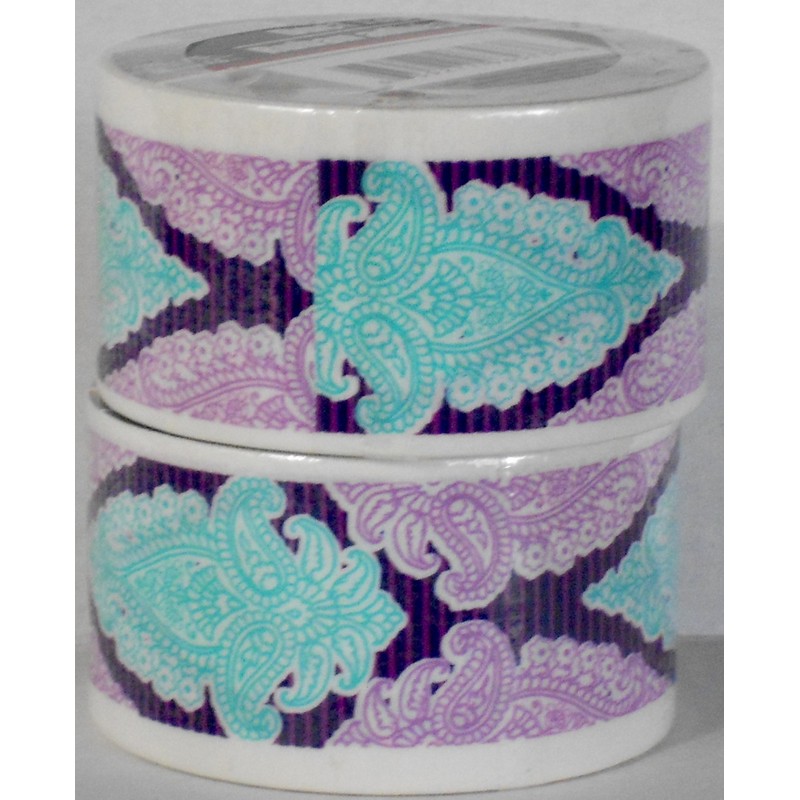 Tool Bench Hardware 2 Rolls Lavender & Turquoise Paisley Patterned