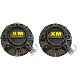 XM Xtreme Mudders 2 Pack 320L203 XM Xtreme Mudder Black & yellow Wheel Center Cap