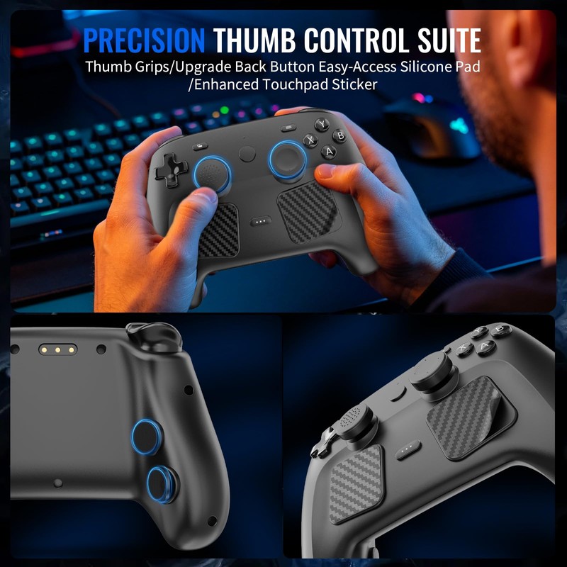 JDDWIN 14-in-1 Thumb Control Accessories for Steam Controller 2, Ergonomic