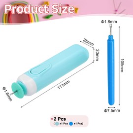 sourcing map Electric Quilling Pen, Plastic Quilling Needle Pen, Paper Crafting Tool Slotted Kit for Beginners Art Craft DIY Paper Flowers Making Handmade Paper Rolling Crafts(Blue)
