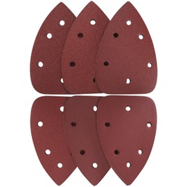 30pcs Mouse Sanding Pads, Mouse Detail Palm Sander Pads, 11 Hole Hook and Loop Sanding Sheets 60/80/100/120/180/240 Grit, Mouse Sandpaper Sheets for Mouse Sander Random Orbital Sander Sanding Discs