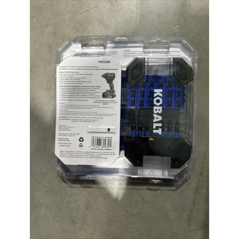 Kobalt XTR Impact Screwdriver Bit Set 40 Piece 1/4 Hex