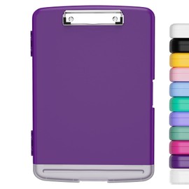 Hongri Clipboard with Storage with Pen Holder, Folder Nursing Clip Board 8.5 x 11 Foilo-Side Opening, High Capacity, Light Weight for Teachers, Classroom. Size 14 x 9.6 x 1.2 in(Purple)