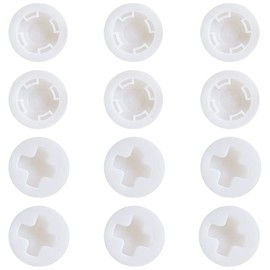 YTK Cap 2" Combo 6 Pcs Fine Thread and 6 Pcs Coarse Thread Poly Buttress Drum Bung with Gasket for 55 Gallon Drum Plastic Drum, Fine Thread