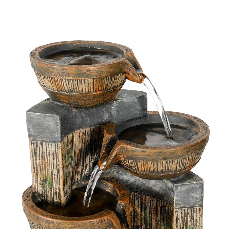 Agoodping Relaxtion Tabletop Fountain with LED Lights-Desktop Waterfall Fountain Submersible