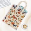 Louise Maelys Butterfly Floral Canvas Tote Bag For Women with