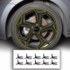 Clearsurface Fits VW Passat 2020-2022 Wheel Rim Chrome Delete Decal Blackout Vinyl Trim - Gloss Black