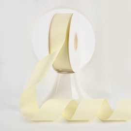 MEEDEE Ivory Grosgrain Ribbon 1-1/2 Inch Grosgrain Hair Ribbon 50 Yards Per Roll Thick Ivory Ribbon for Hair Bow Supplies Boutique Grosgrain Ribbons for Crafts, Sewing, Scrapbooking