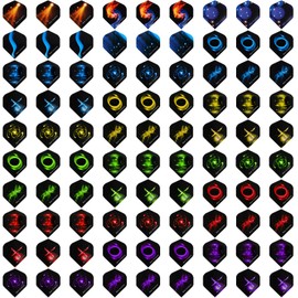 Accmor 90pcs Standard Dart Flights Set, Dart Flights for Steel Tip Darts/Soft Plastic Tip Darts, Dart Replacement Flights Accessories