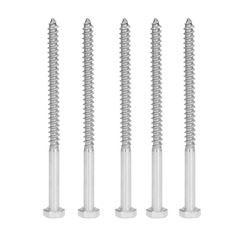 304 Stainless Steel Half Thread Bolt Wood Hex Lag Screws
