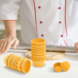 NUOMI Mini Paper Baking Cups Cupcake Liners 1000 Pcs Muffin Lining Wrappers (yellow, 1000)