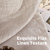 YoungsTex Short Natural Linen Curtains 45 Inch Length 2 Panels