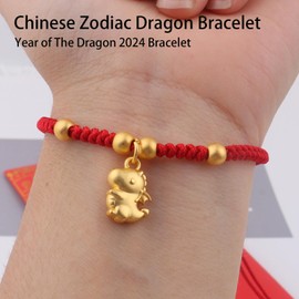 Stocking Stuffers Holiday Outfits for Women 2024 Year of The Dragon 2024 Bracelet Dragon Red String Bracelet Chinese Zodiac Dragon Bracelet Chinese New Year Dragon Bracelet New Year Gift for Women