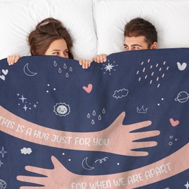 Craftique Blanket Gifts for Him Her, I Love You Gifts for Women Men, Thinking of You Gifts for Him Her, Anniversary Birthday Gifts for Wife Husband Boyfriend Girlfriend, 60" * 50"