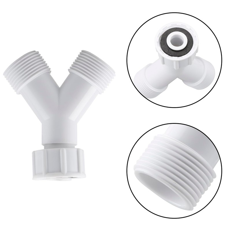 Tabanzhe 1 Pack Plastic Appliance Inlet Hose Y-Piece Splitter Connector,