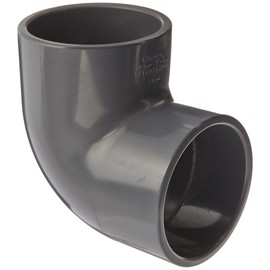 Spears 806 Series PVC Pipe Fitting, 90 Degree Elbow, Schedule 80, 4" Socket