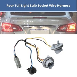 Tail Light Lamp Wiring Harness Socket Holder and Wire Compatible with Ford Pickup F150 F-150 2018 2019 2020, Replace OEM JL3Z-13412-A (Without Bulb)