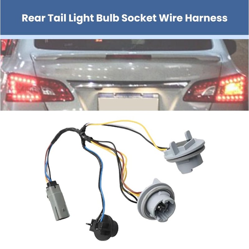 Tail Light Lamp Wiring Harness Socket Holder and Wire Compatible