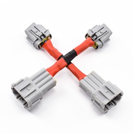 2PCS Headlight Conversion Adapters Wiring Harness Compatible with Nissan 350z 2003 2004 2005 HID Wiring 8 to Headlight 6