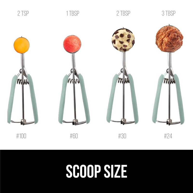 Gorilla Grip Premium Stainless Steel, Spring-Loaded Scoop for Fruit, Cookie