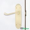 EAI Polished Brass Door Handles - Victorian Scroll Shaped |