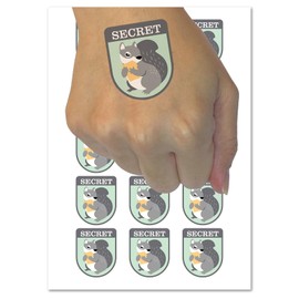 Secret Squirrel Stuff Temporary Tattoo Water Resistant Fake Body Art Set Collection - 54 1" Tattoos (1 Sheet)