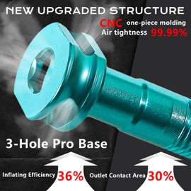 BUCKLOS Tubeless Presta Valve Stem 40/44/55/60/65/80/100 mm, Bike Valve Stem Kit with Valve Core Removal Tool, Super Light Durable Aluminum Alloy CNC, Fits Most Rims, Turquoise Pair