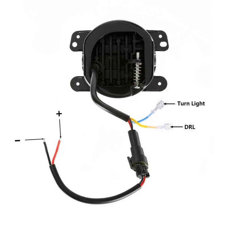Bricologht 4PCS 7" LED Headlight & 4'' Fog Light Combo