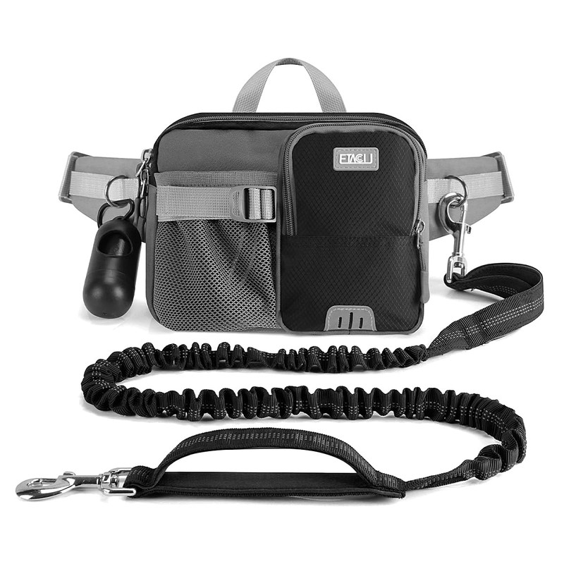 ETACCU Dog Leash with Waist Pack, Handsfree, 48.8 - 70.9