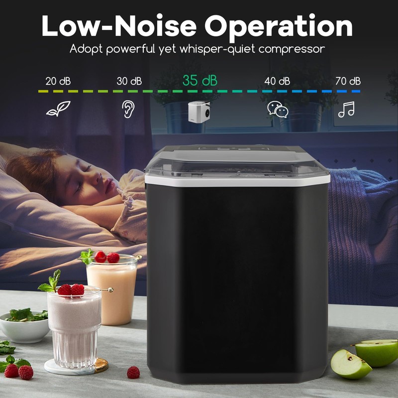 ARLIME Countertop Ice Maker, Portable Ice Making Machine 6-13 Mins