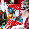 Burymento Christmas Wrapping Paper, Reversible Cat, Dot Design Gift Wrapping