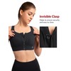 Yvette Front Closure Sports Bras for Women High Support Large
