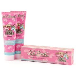 Dr. Bauer's Lovely Friends Toothpaste with Glitter Motifs, Many Great Flavours, Toothpaste for Children and Adults, Sustainable Packaging, 90 ml per Tube Unicorn Pack of 2 (2 x 90 ml)