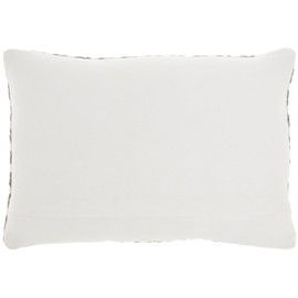 Mina Victory Outdoor Pillows Criss Cross Braids Grey 14" x 20" Throw Pillow