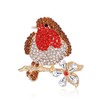 Elegant Robin Brooch with Sparkly Diamantes Mother's Day Valentine's Day