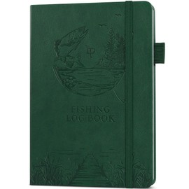 Legend Fishing Log Book – Fisherman Journal Notebook to Record Catches & Trip Info – Fishing Essentials, Equipment & Gifts for Men (Dark Green Debossed)