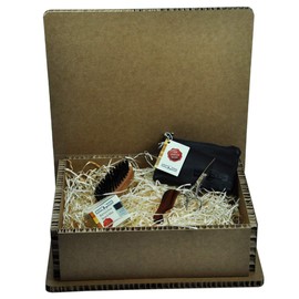 Golddachs Geschenkset 2, Men´s special, 2-teilig, Bartset im Lederetui, Ungarische