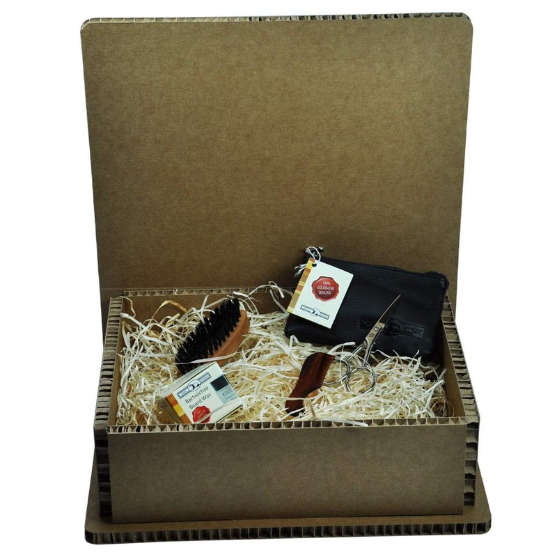 Golddachs Geschenkset 2, Men´s special, 2-teilig, Bartset im Lederetui, Ungarische