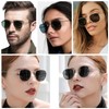 WDZAYXC Fashion Polygonal Sunglasses for Men and Women, Lightweight Metal
