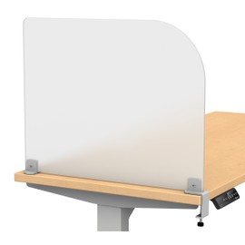 VaRoom Studio Wing Desktop Privacy Panel – Frosted Acrylic Clamp-on Desk Divider –23” W x 18”H Partition